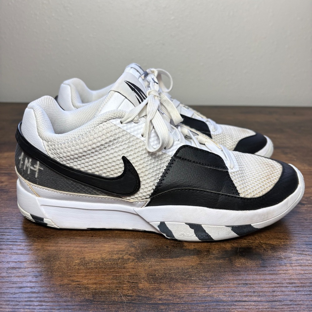 Nike Ja 1 Midnight White Black Basketball Shoes FQ4796-101 Mens Size 8